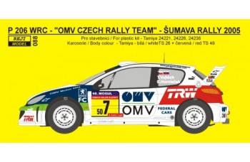 Decal – Peugeot 206 WRC „OMV“ Rally Šumava / Deutschland 2005